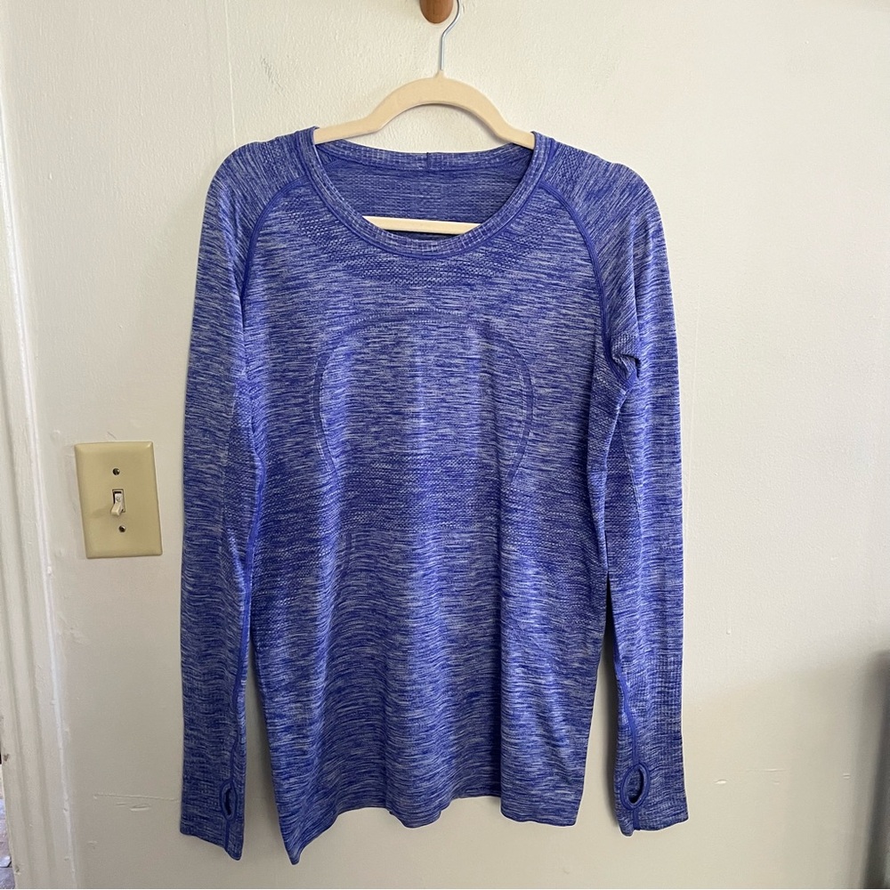 Lululemon Blue Long Sleeve Swiftly Top Running Activewear Gym
